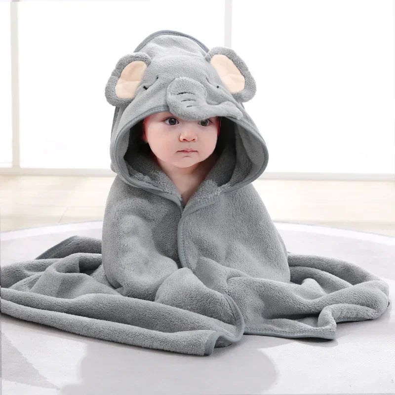 Baby Cartoon Hooded Bath Towel