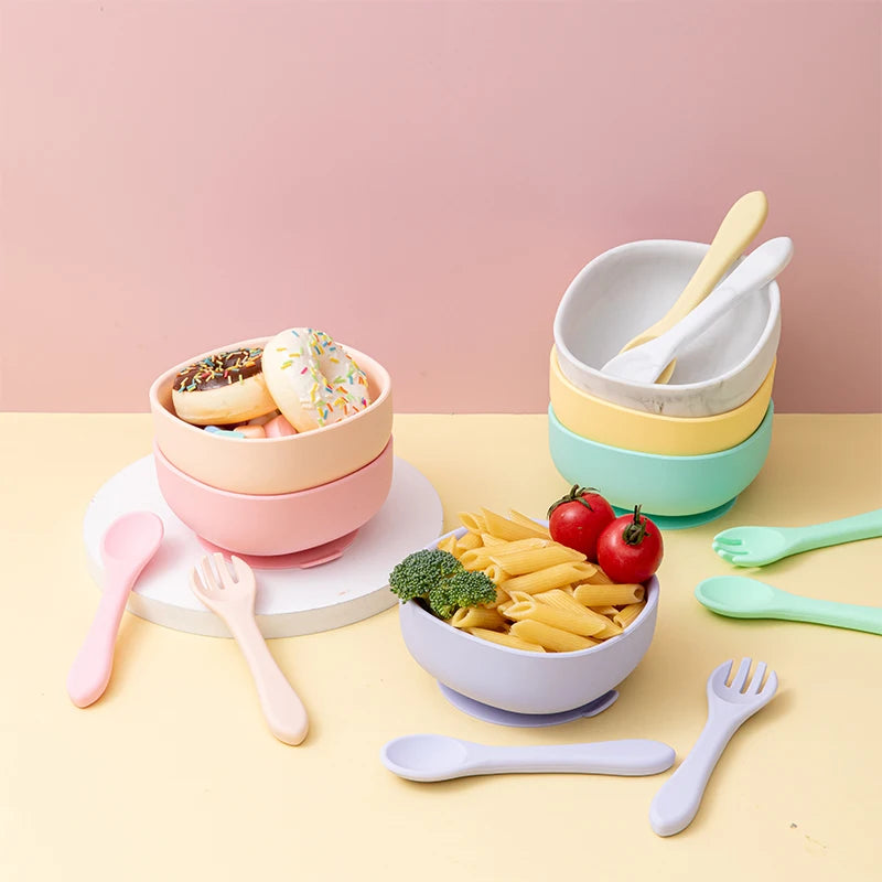 Brixie Baby Silicone Suction Bowl - Toddler Training Dish