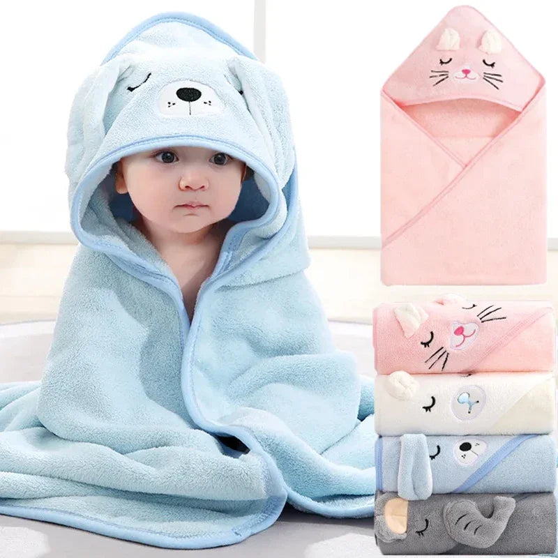 Baby Cartoon Hooded Bath Towel