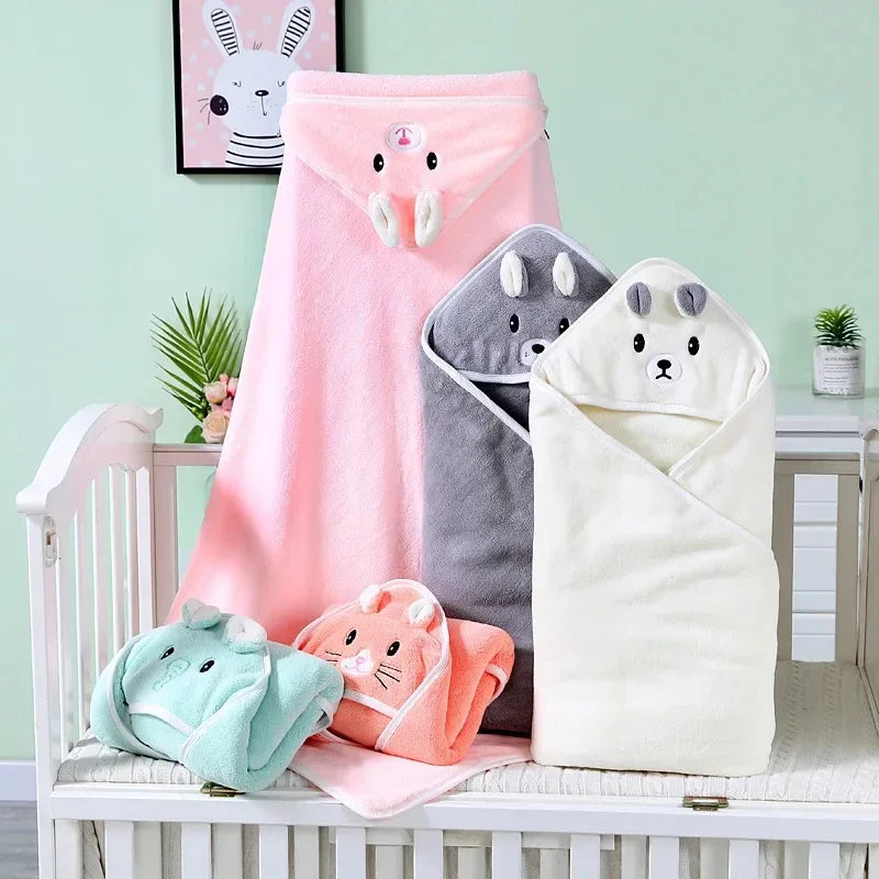 Baby Cartoon Hooded Bath Towel