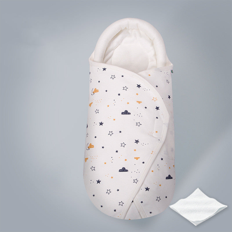 Brixie Baby Hooded Swaddle – Soft Cotton Newborn Wrap