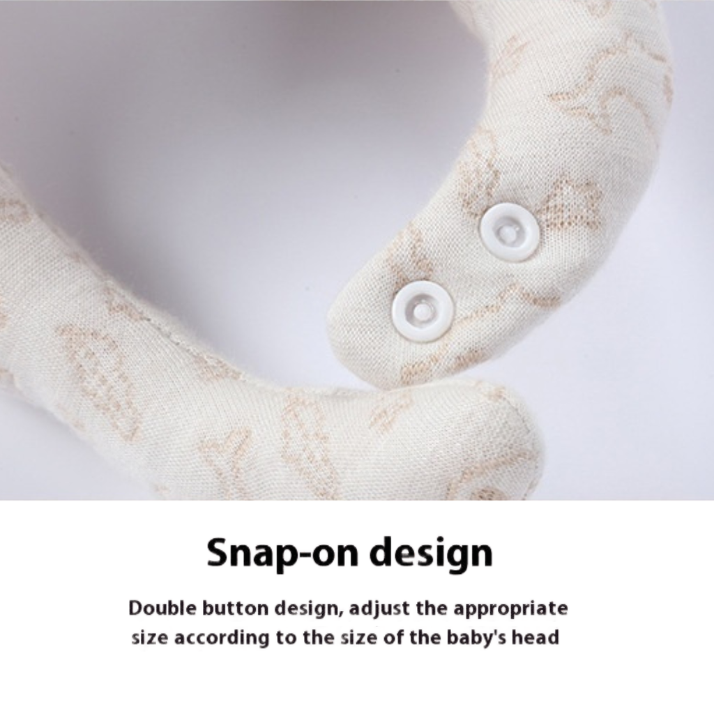 Collar with snap-on design featuring two buttons on a light background