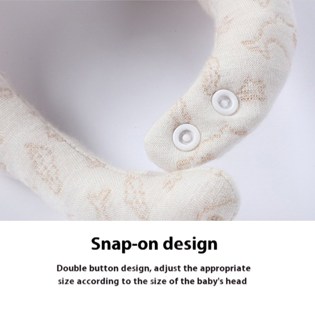Collar with snap-on design featuring two buttons on a light background